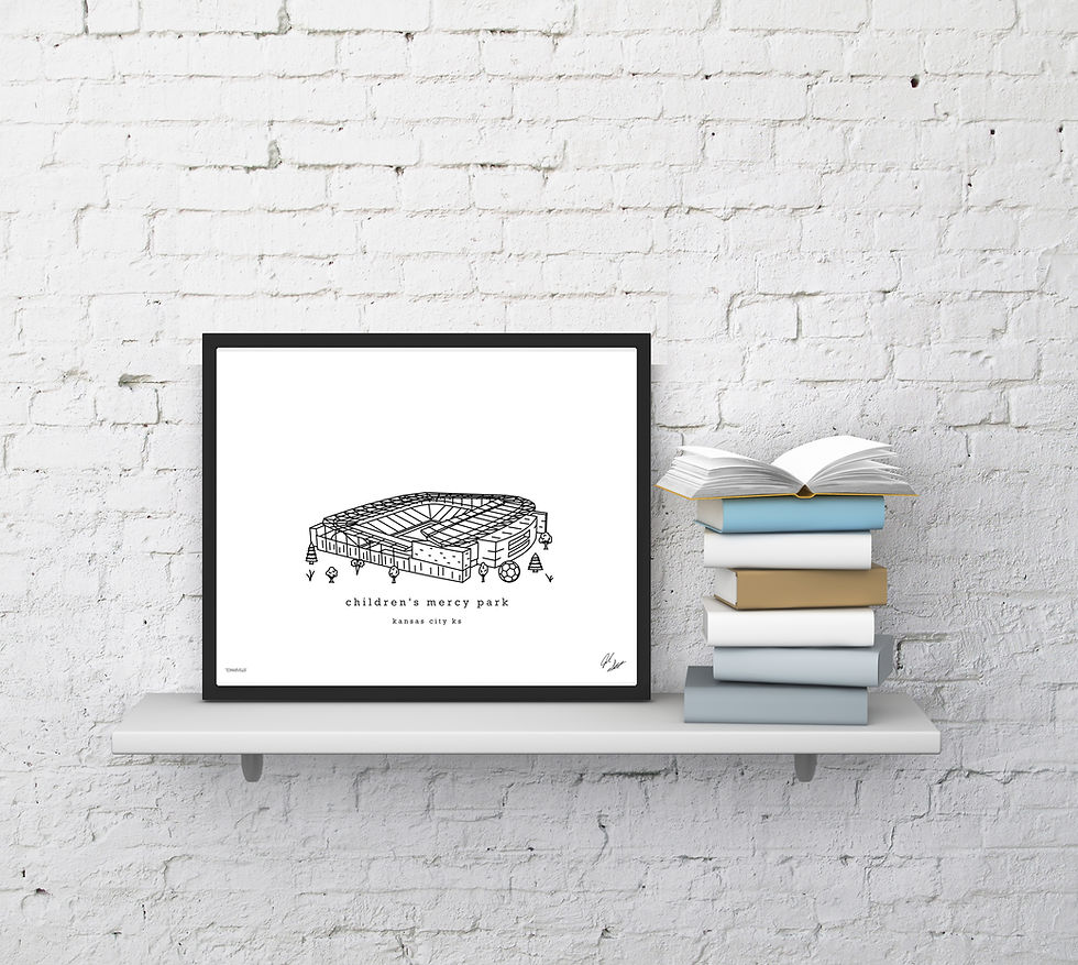 Thumbnail: Children’s Mercy Park Minimalist Wall Decor Kansas City Art Print