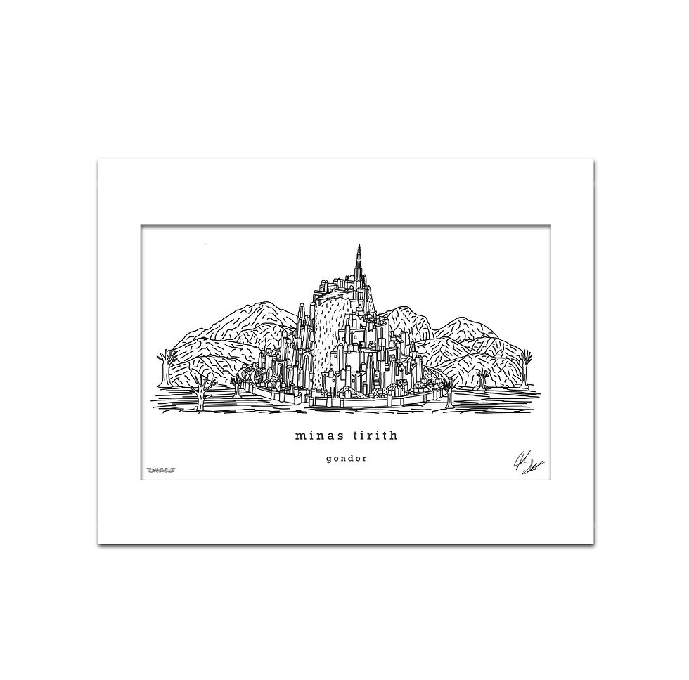 Thumbnail: Minas Tirith Minimalist Art Print