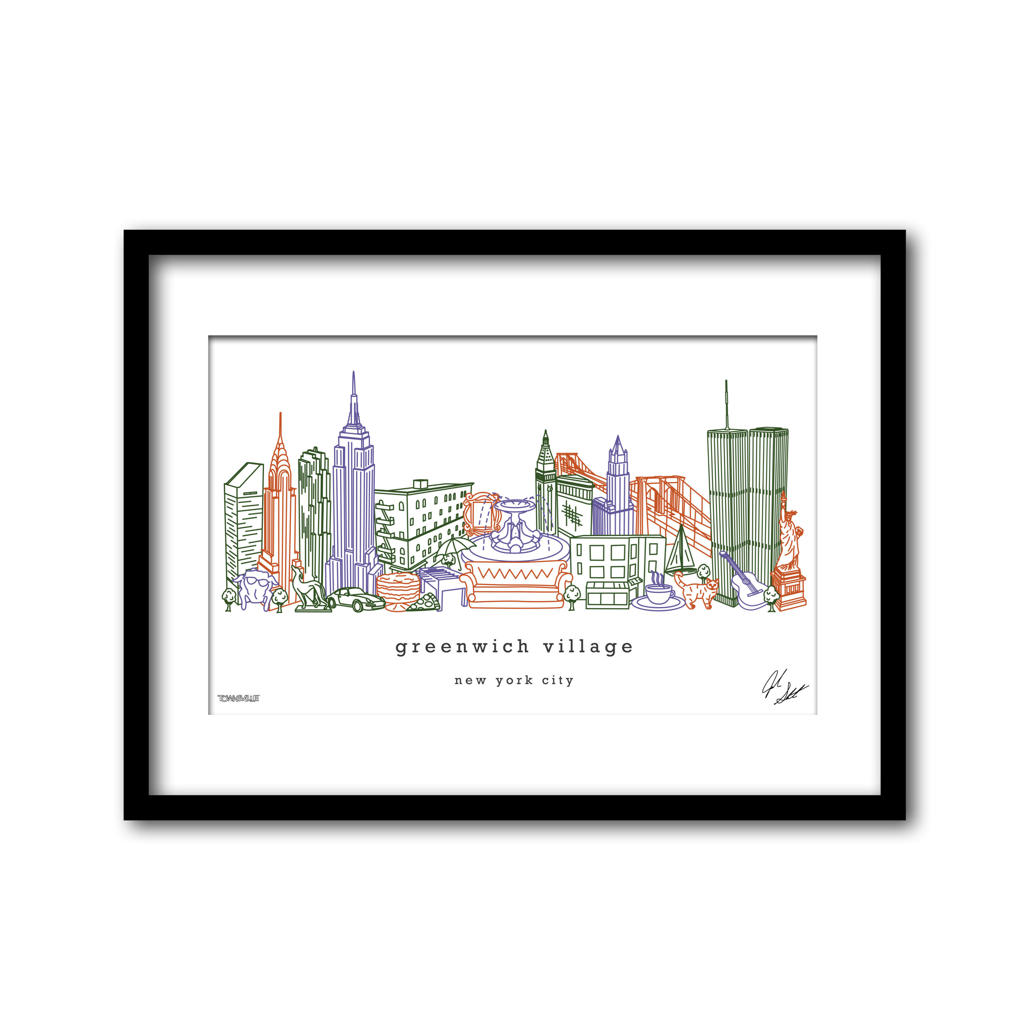 Friends' Greenwich Village Minimalist Art Print