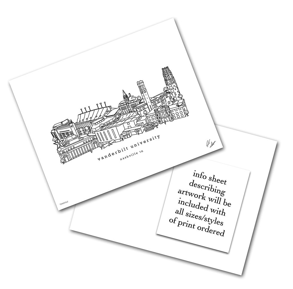 Thumbnail: Vanderbilt University Minimalist Art Print