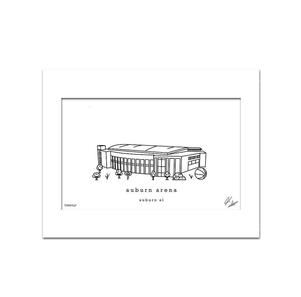 Thumbnail: Auburn Arena Minimalist Wall Decor┃Auburn Tigers Art Print