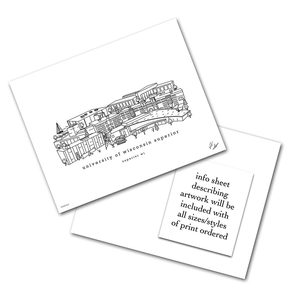 Thumbnail: University of Wisconsin Superior Minimalist Art Print