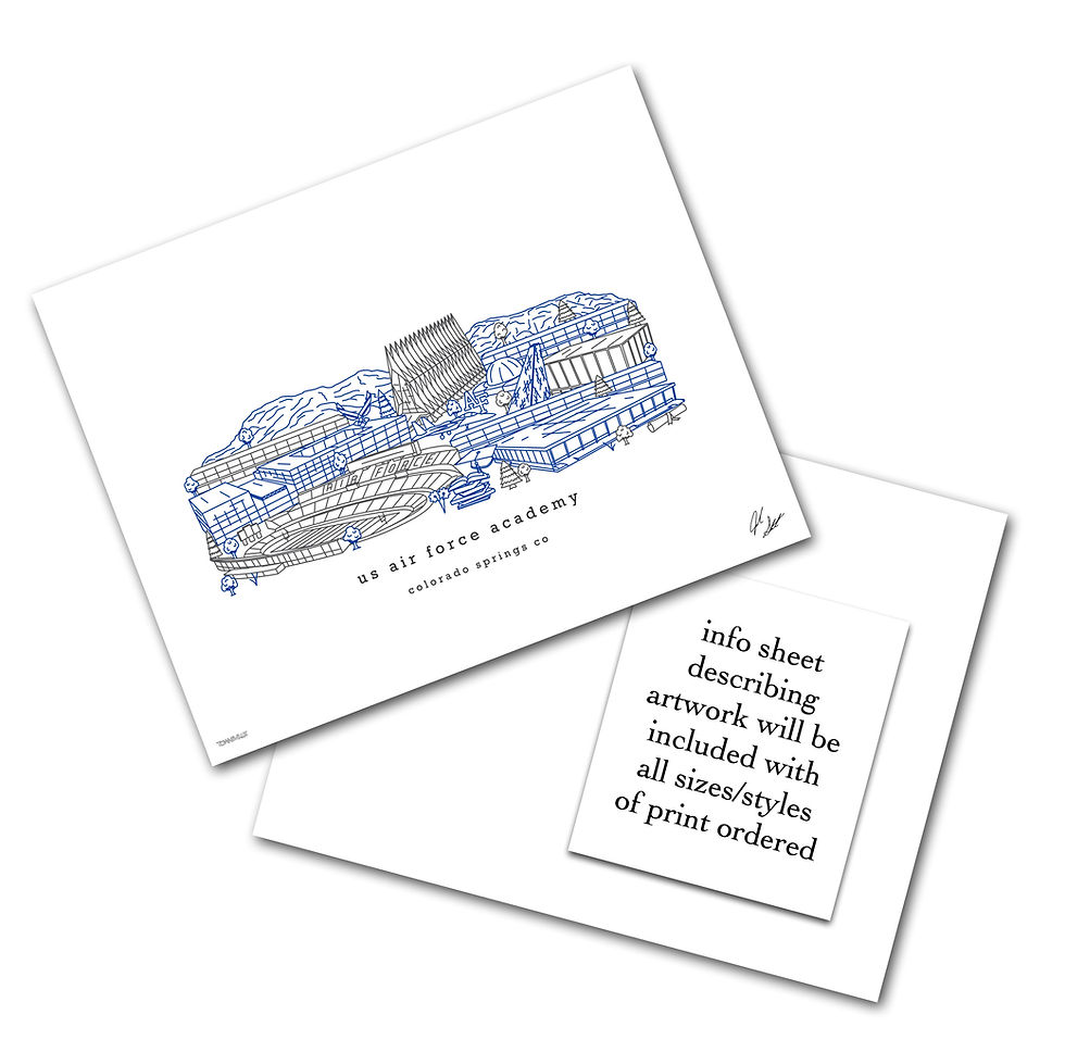 Thumbnail: United States Air Force Academy University Minimalist Art Print