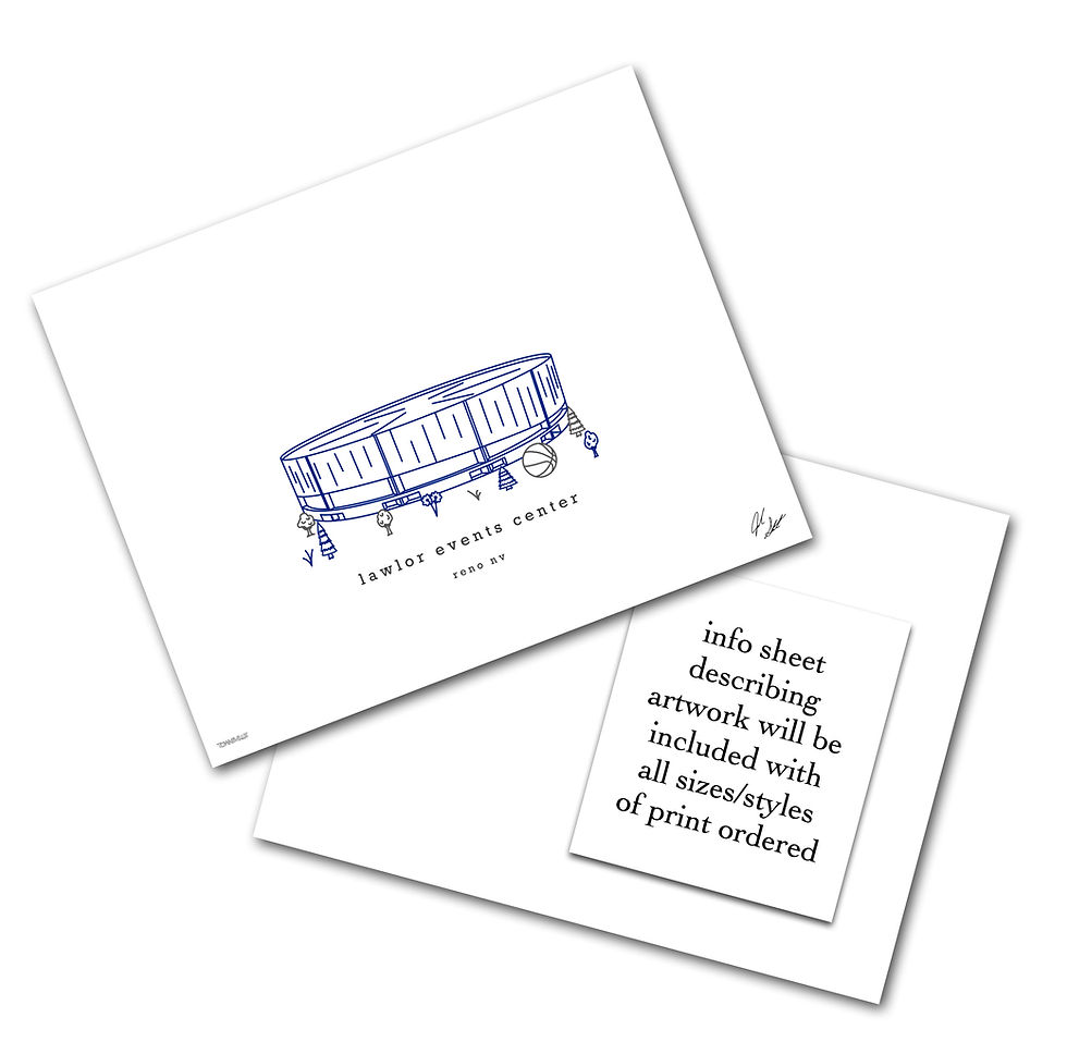 Thumbnail: Lawlor Events Center Minimalist Wall Decor┃Nevada Wolfpack Art Print