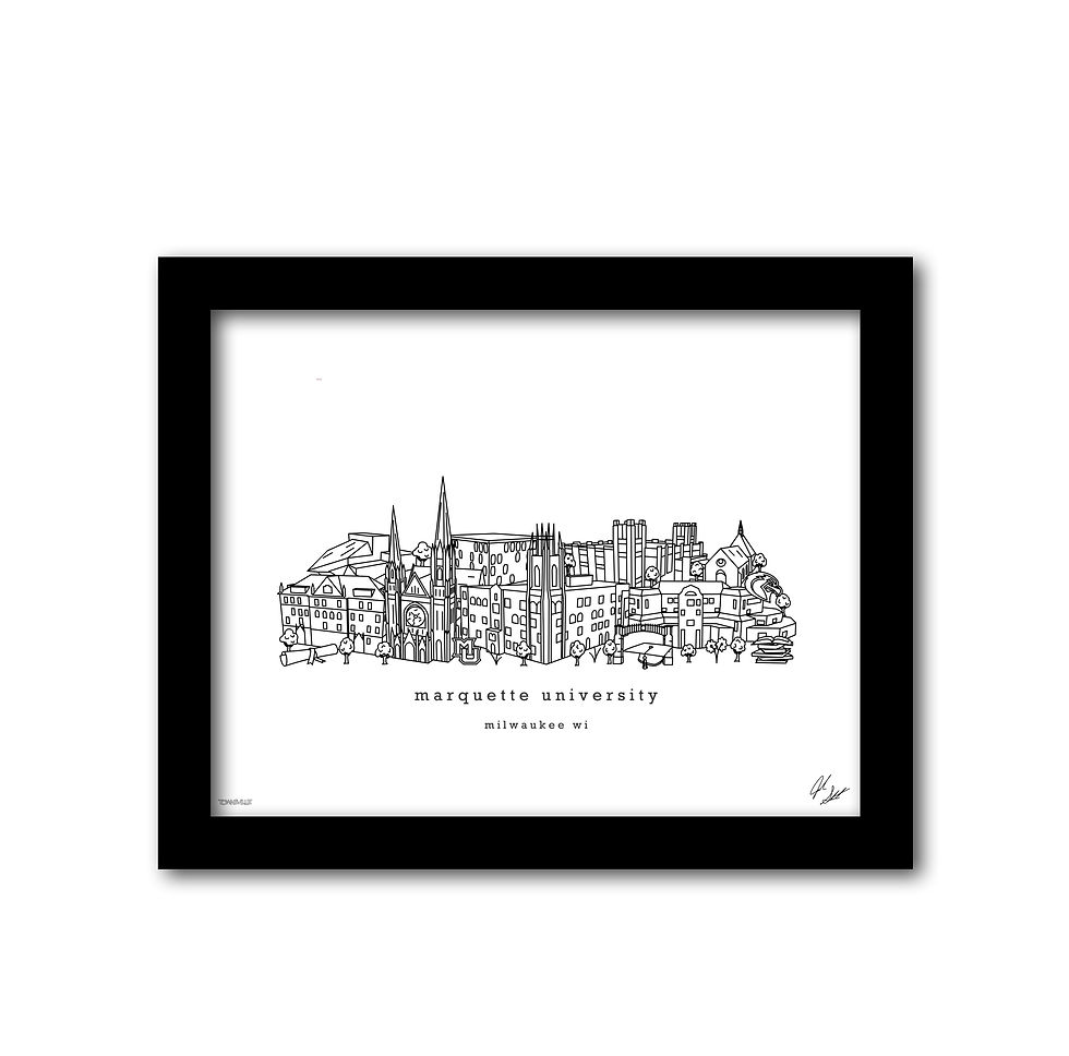 Thumbnail: Marquette University Minimalist Art Print