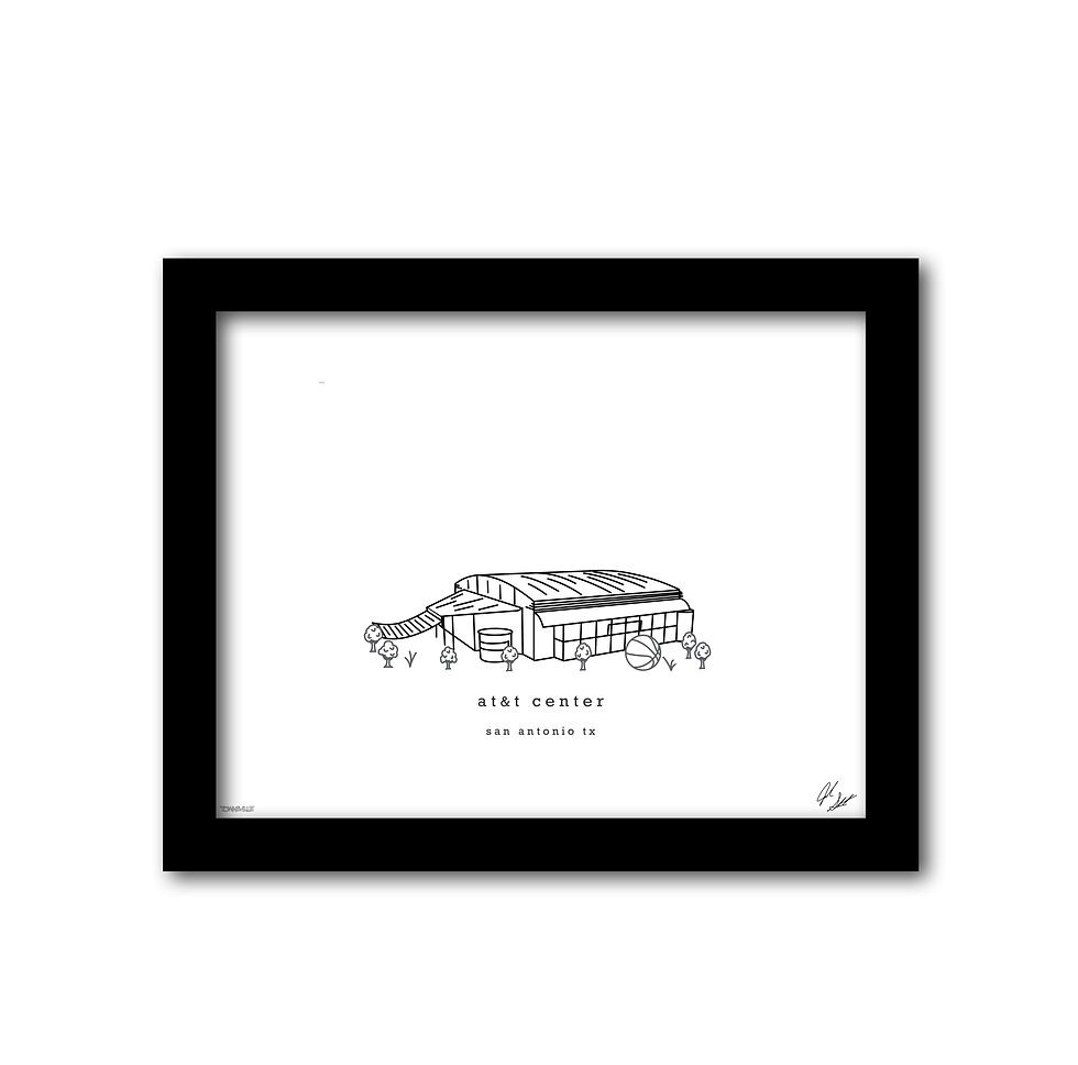 Thumbnail: AT&T Center Minimalist Wall Decor┃San Antonio Spurs Art Print