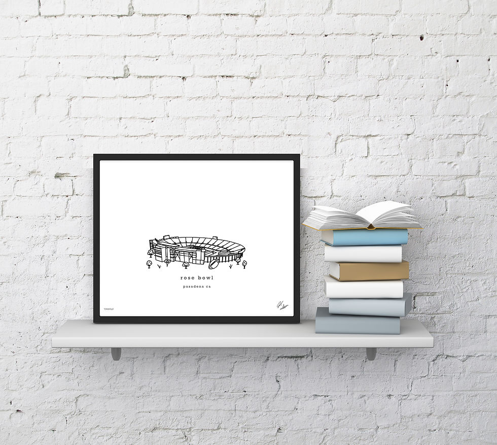 Thumbnail: Rose Bowl Minimalist Wall Decor┃UCLA Bruins Art Print
