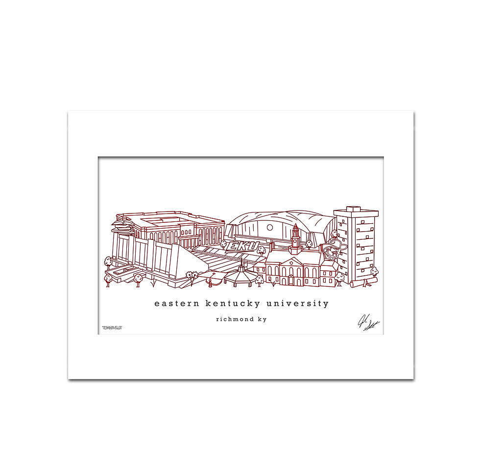 Thumbnail: University of Eastern Kentucky, Graduation Gift, Alumni Gift, Wall and Office Decor, Art