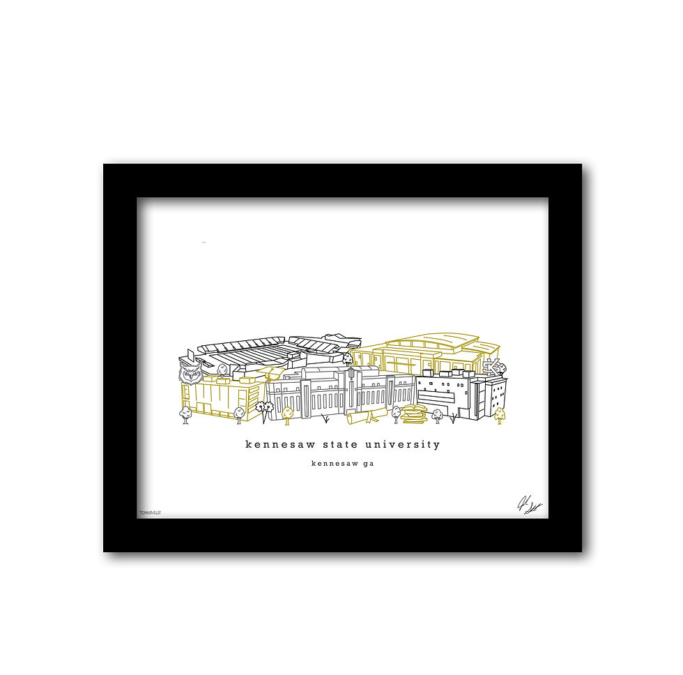 Thumbnail: Kennesaw University, Wall Art, College Gift, Graduation, Alumni, Office Art, Decor, Print