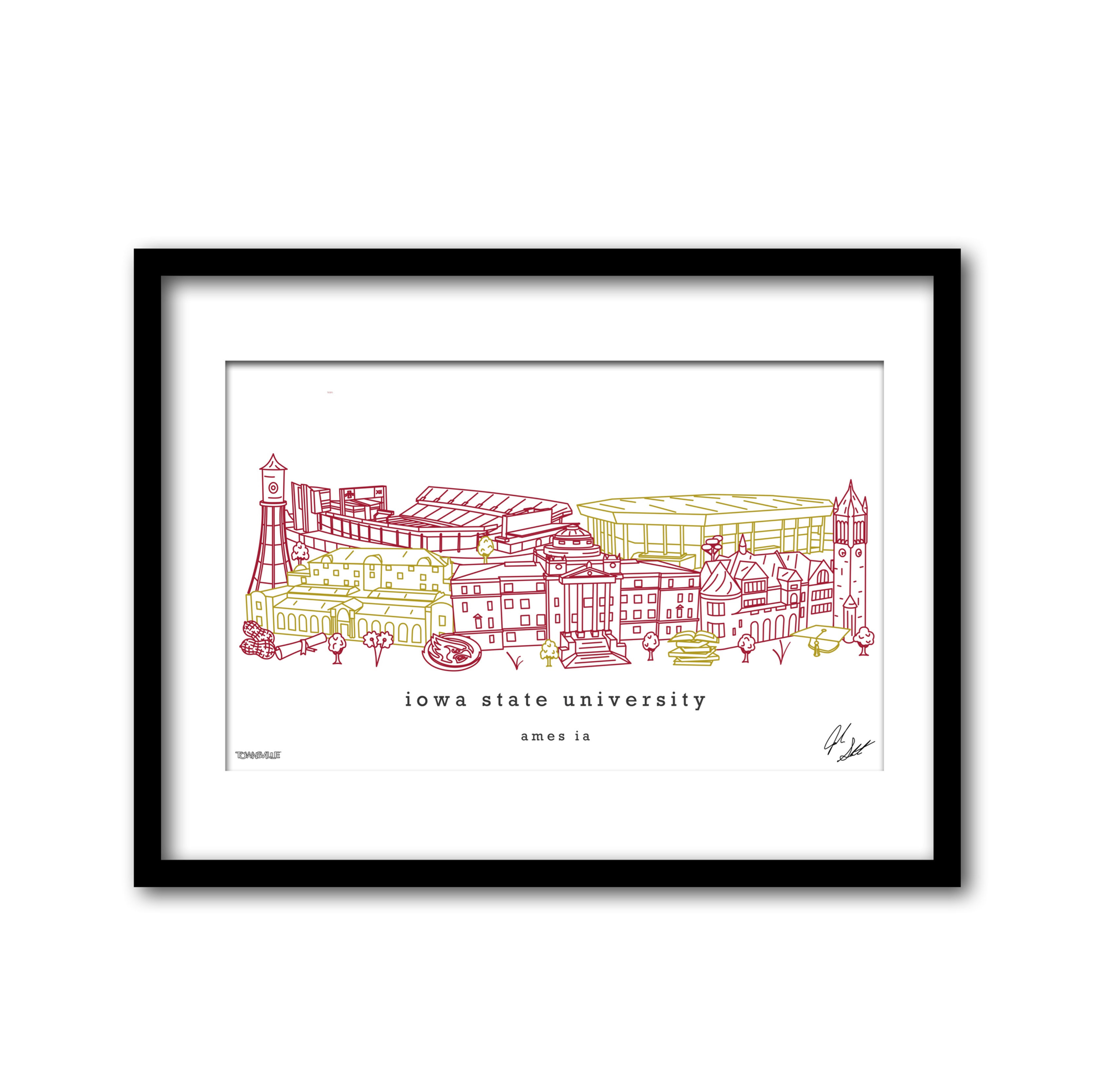 Iowa State University Minimalist Art Print