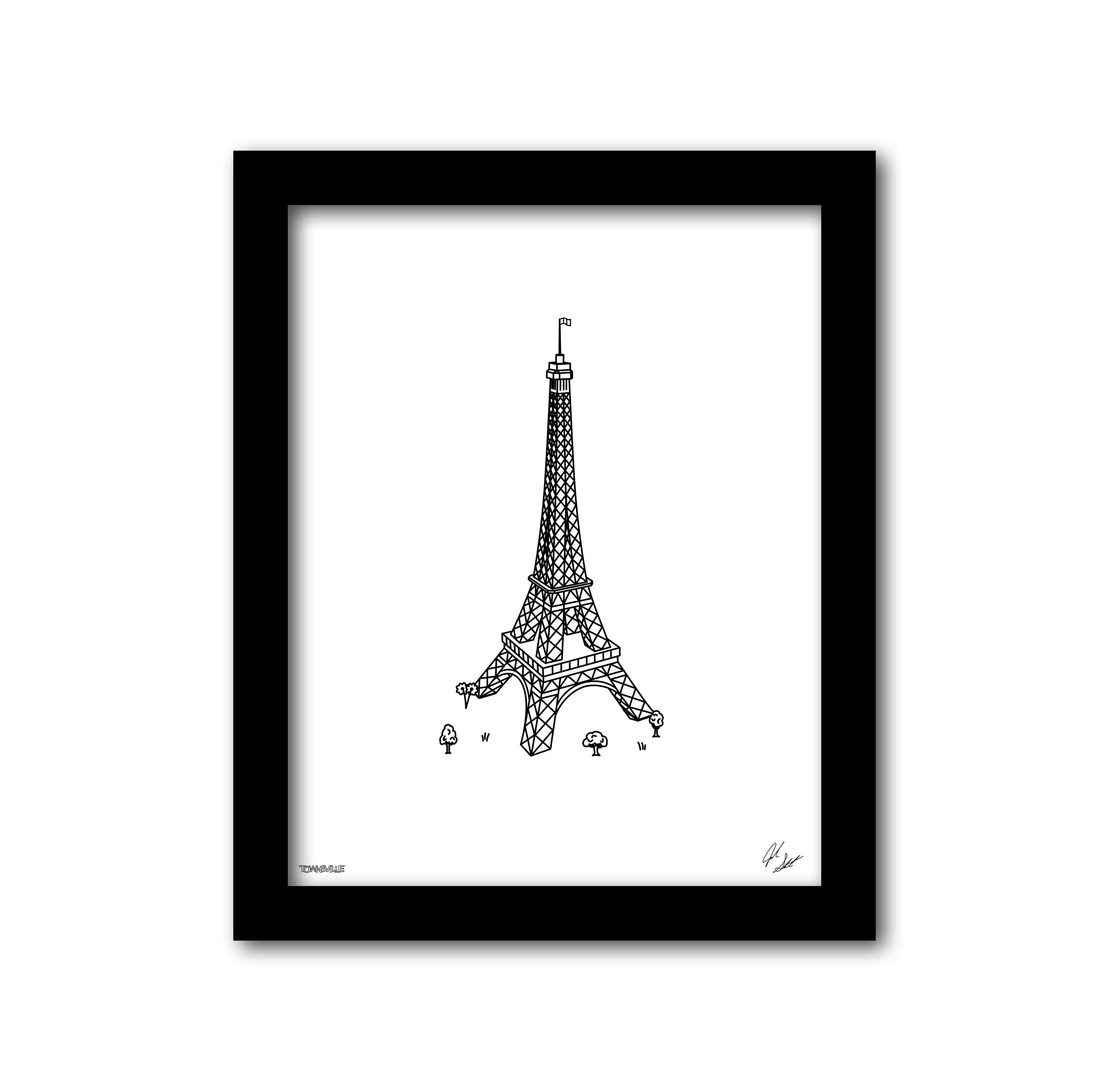 La Tour Eiffel Minimalist Art Print Paris Print