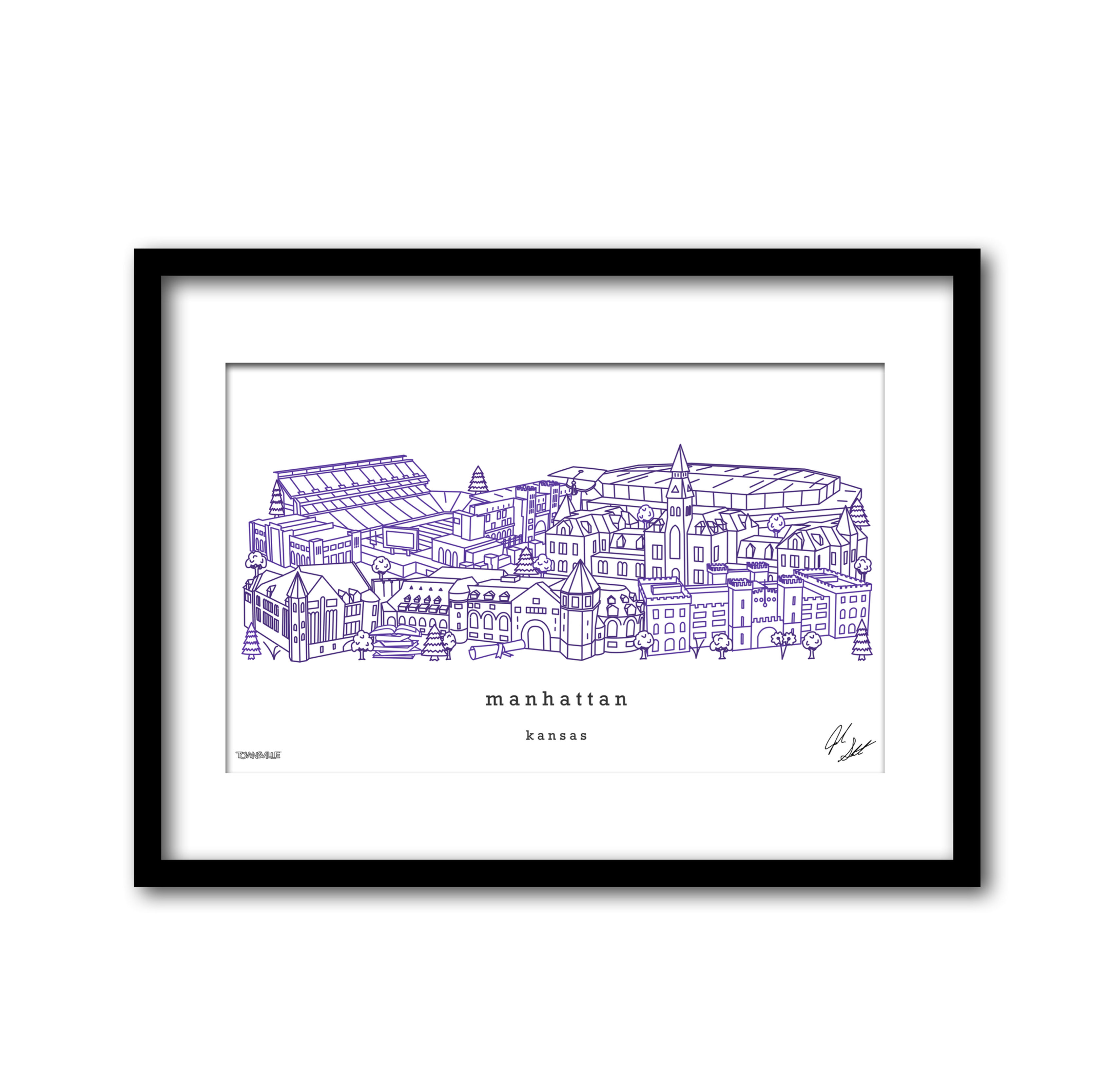 Manhattan Kansas Minimalist Art Print