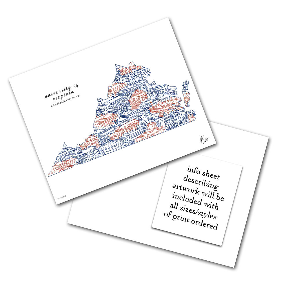 Thumbnail: University of Virginia State Art Print