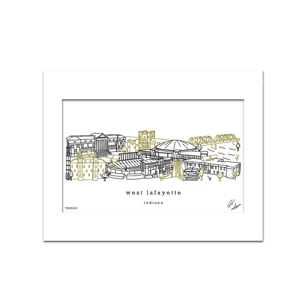 Thumbnail: West Lafayette Indiana Minimalist Art Print