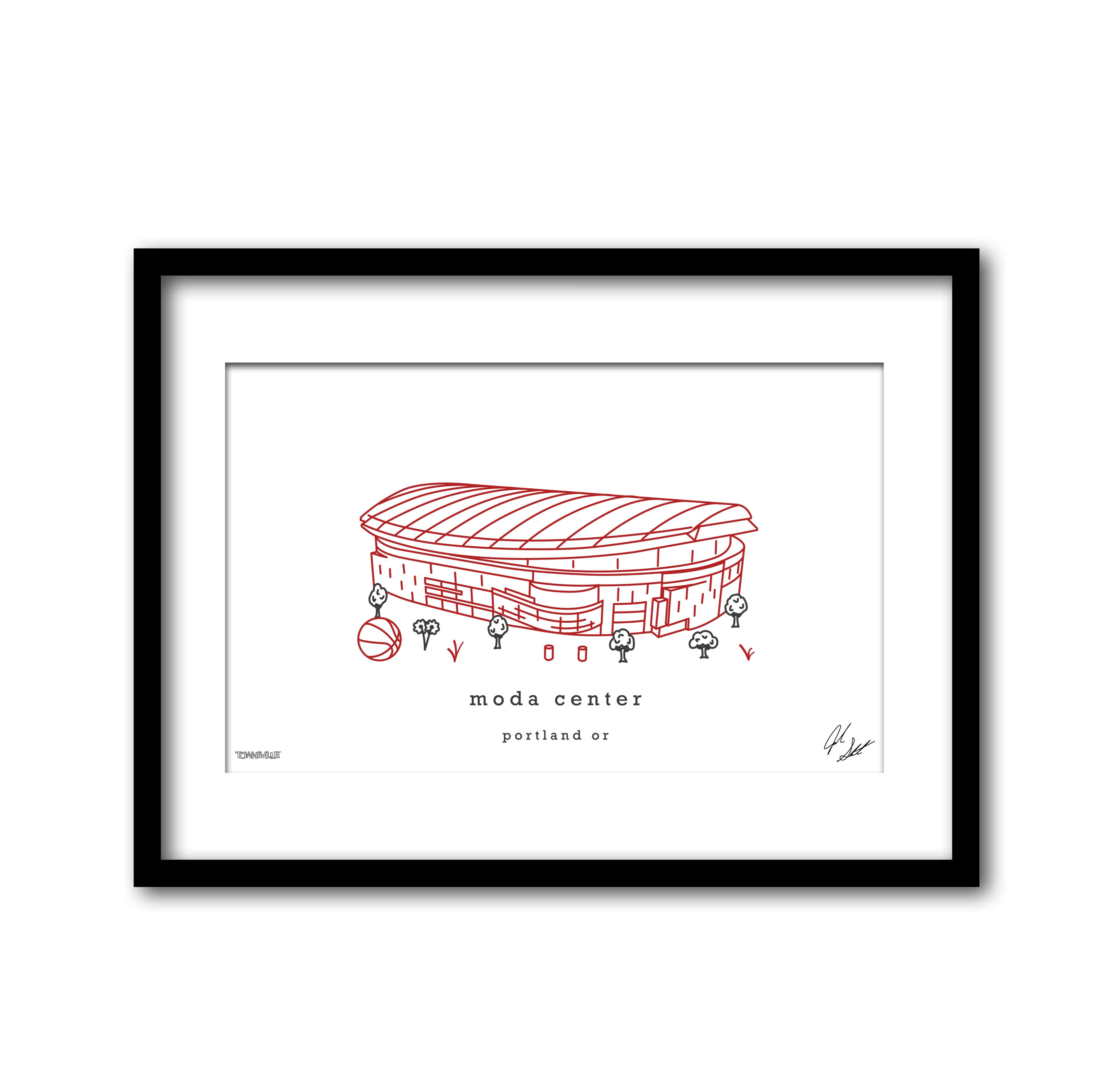 Moda Center Minimalist Wall Decor | Portland Trail Blazers and Winterhawks