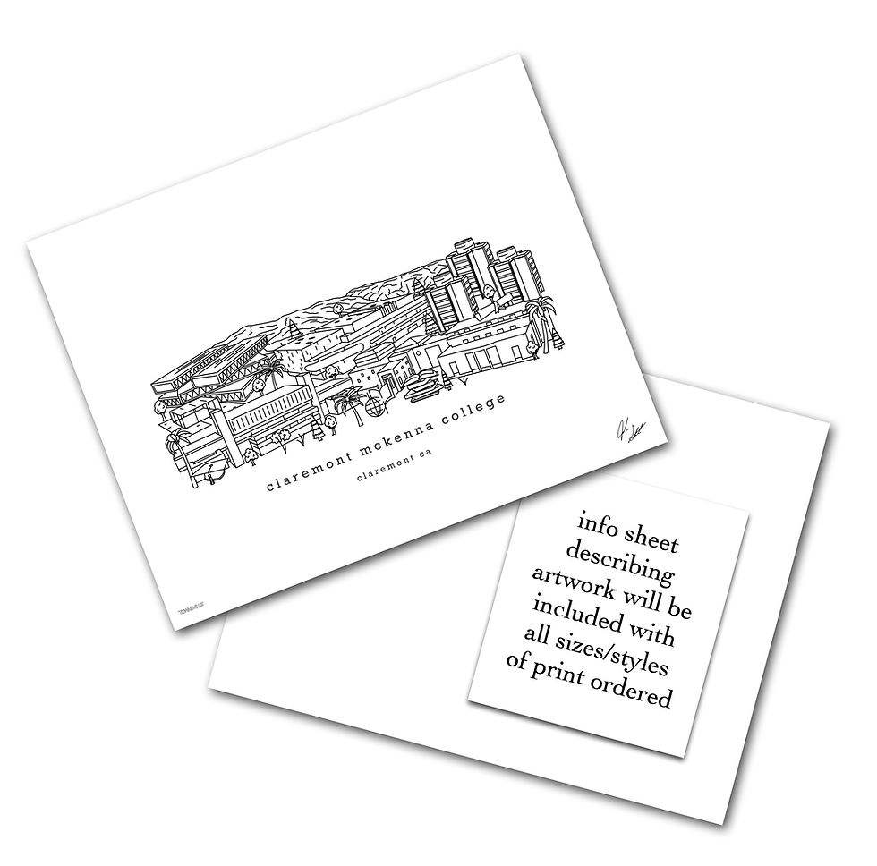 Thumbnail: Claremont McKenna College of California Minimalist Art Print