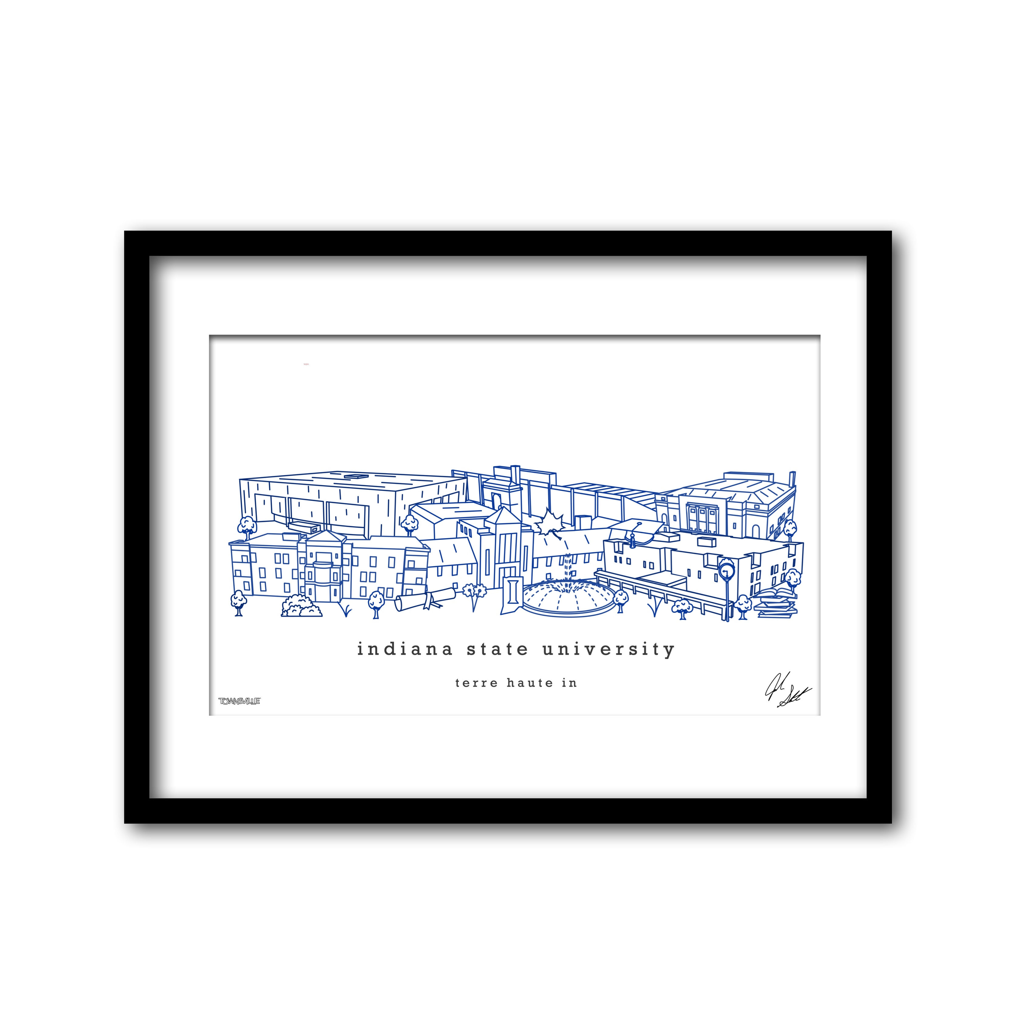 Indiana State University Minimalist Art Print