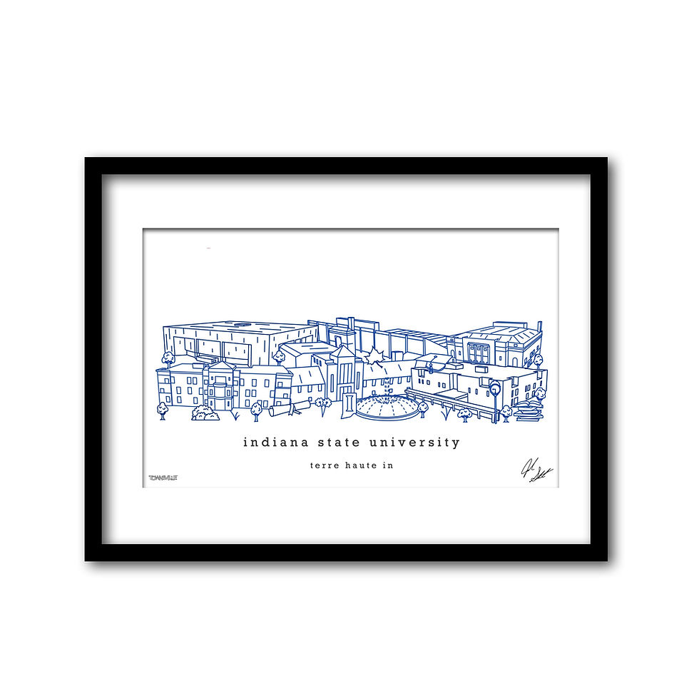 Thumbnail: Indiana State University Minimalist Art Print
