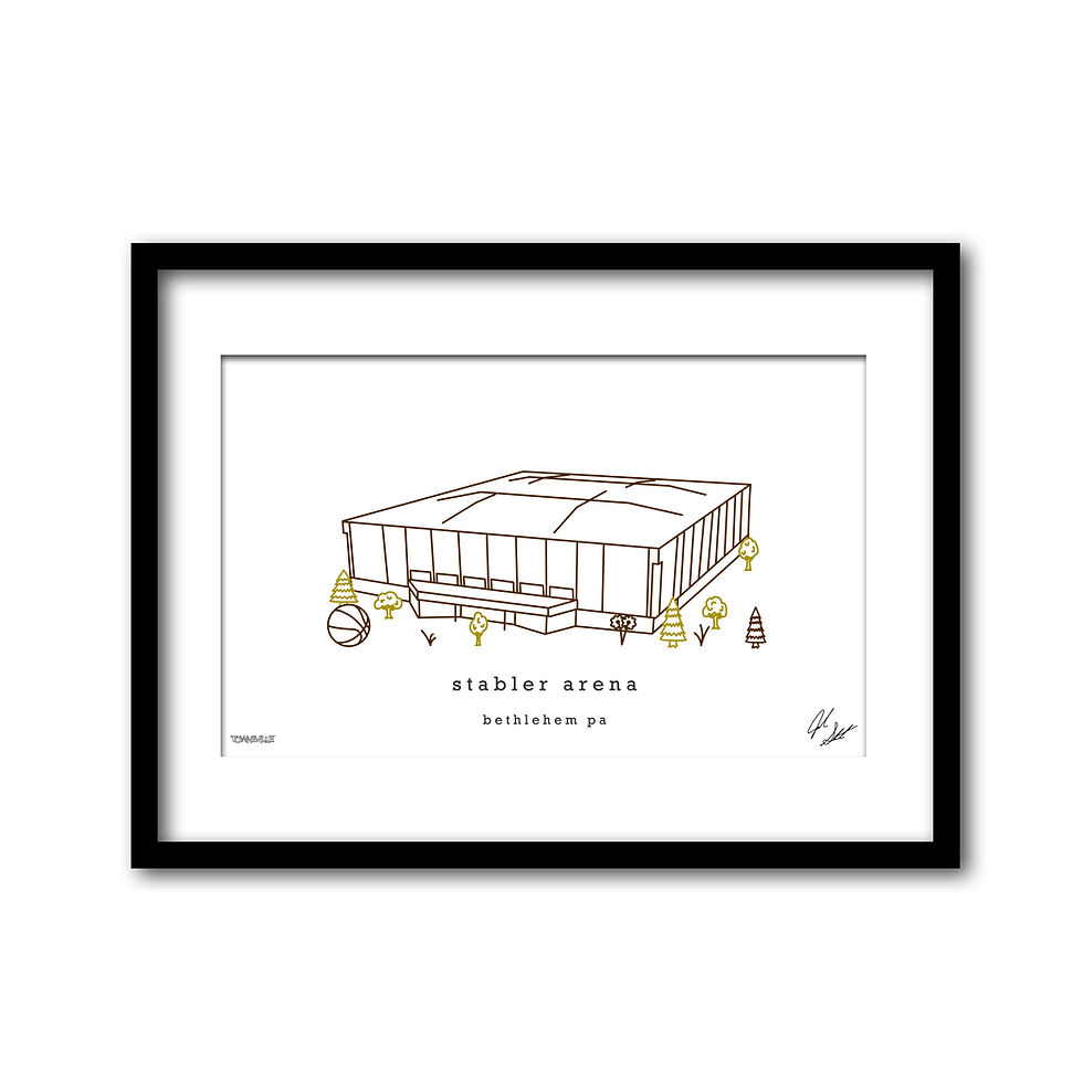 Stabler Arena Minimalist Wall Decor┃Lehigh Mountain Hawks Art Print