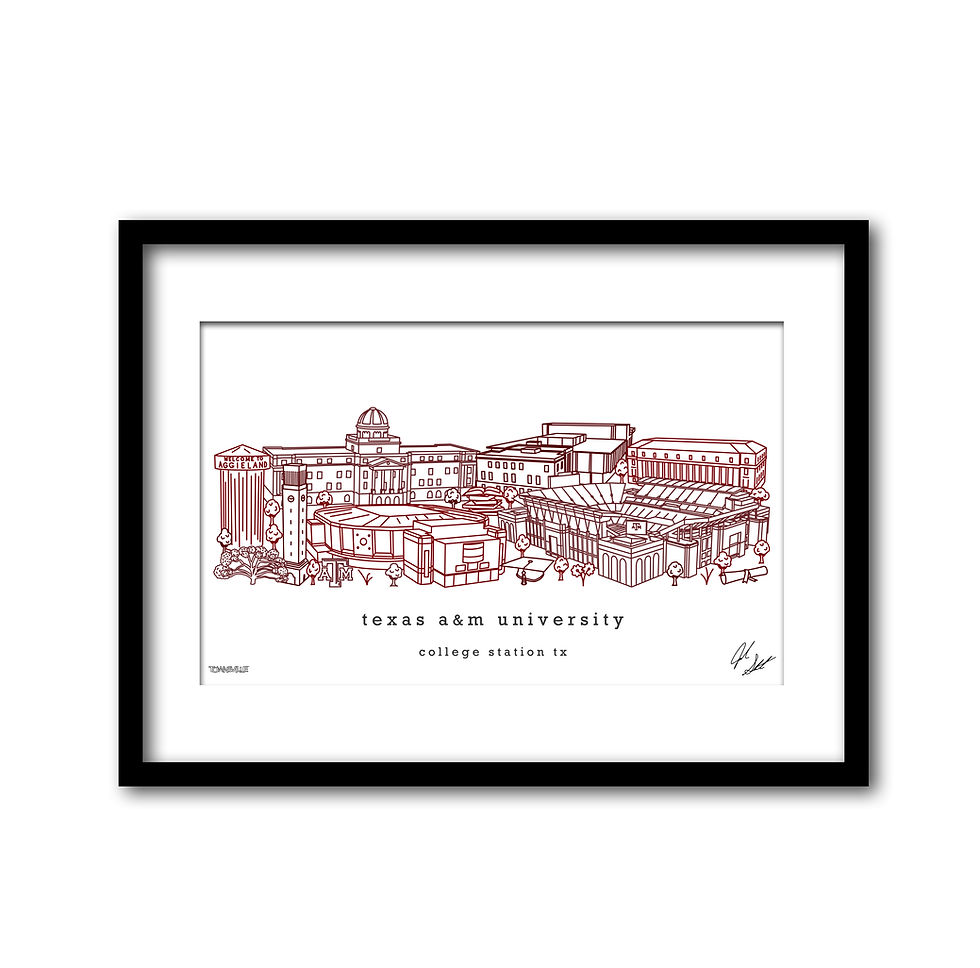 Thumbnail: Texas A&M University Minimalist Art Print