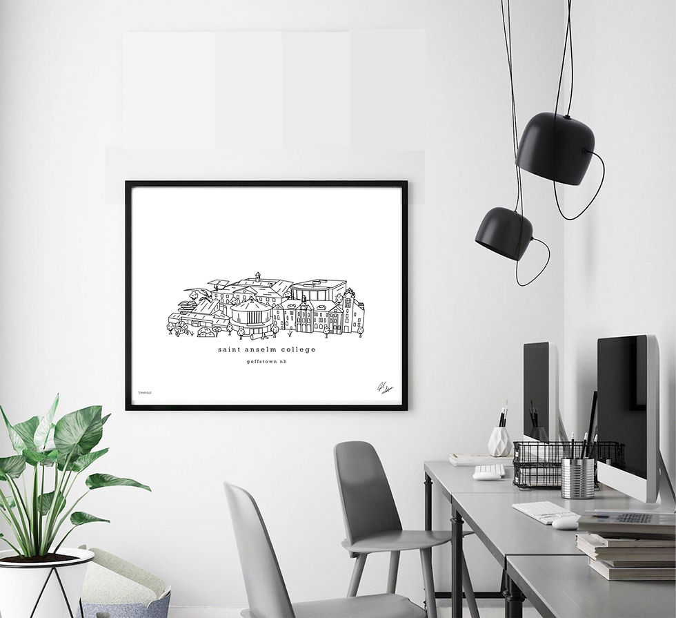 Thumbnail: Saint Anselm College Minimalist Art Print