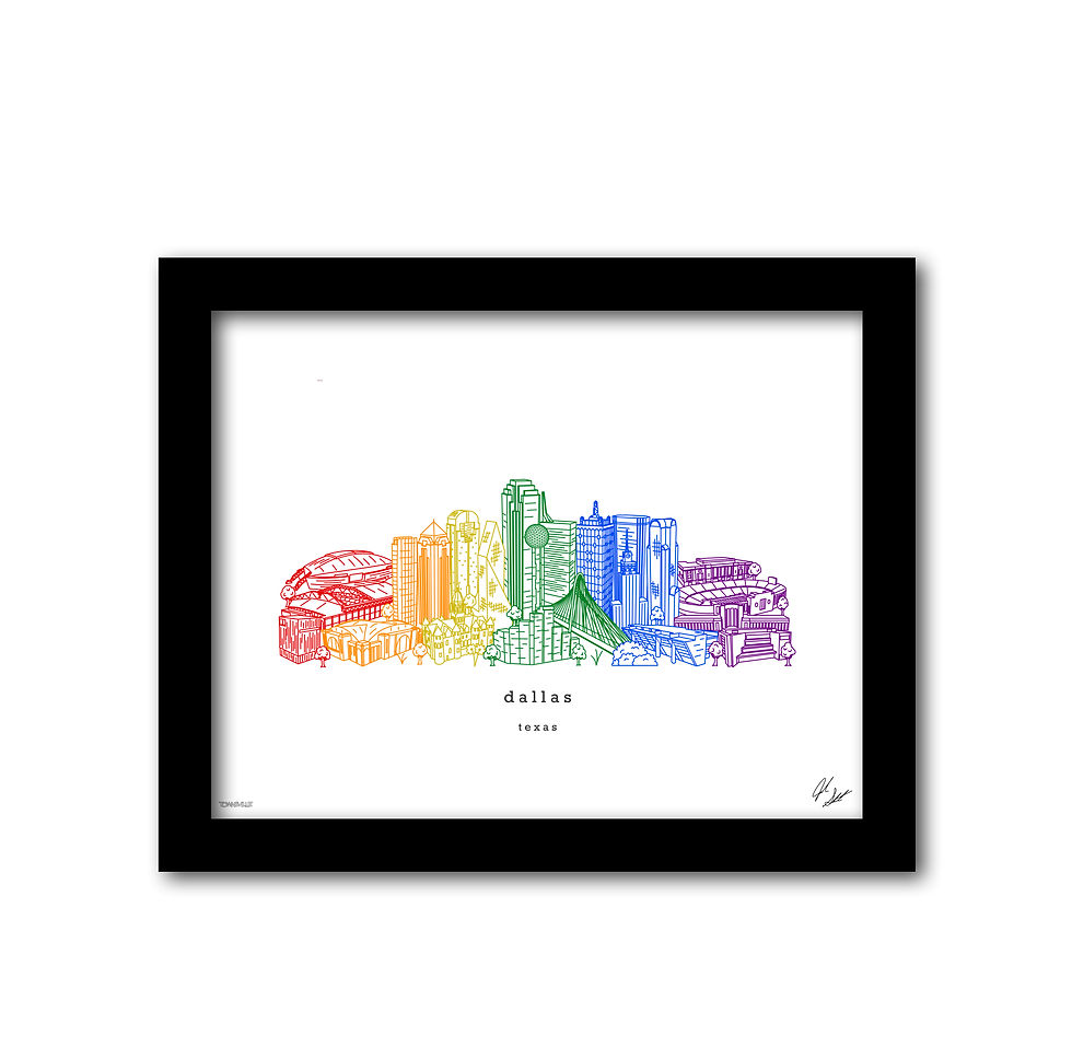 Thumbnail: Dallas Texas Minimalist Art Print