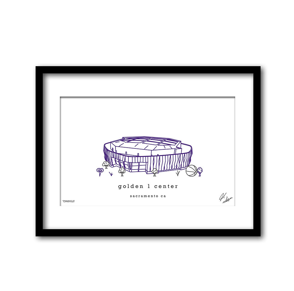 Golden 1 Center Minimalist Wall Decor┃Sacramento Kings Art Print