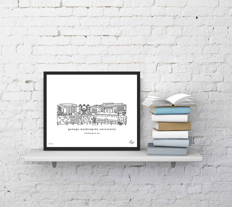 Thumbnail: George Washington University Minimalist Art Print