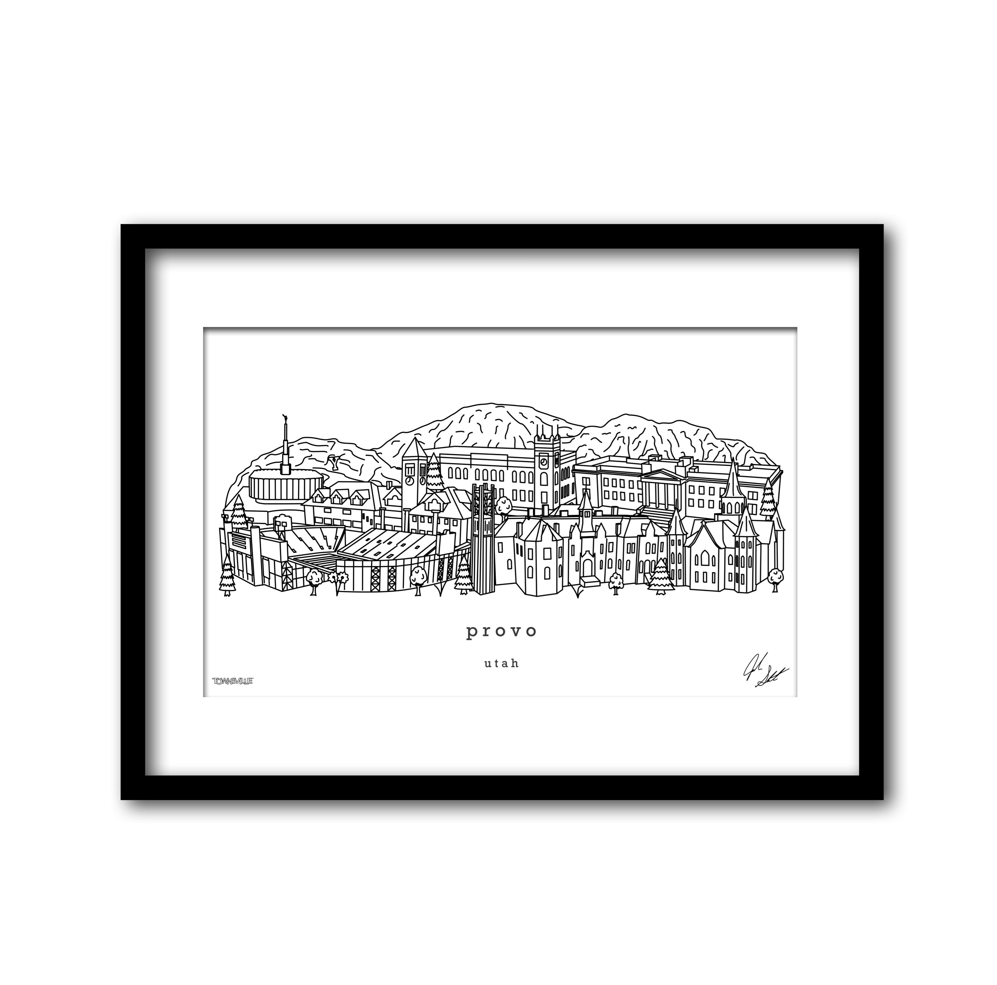Provo Utah Minimalist Art Print