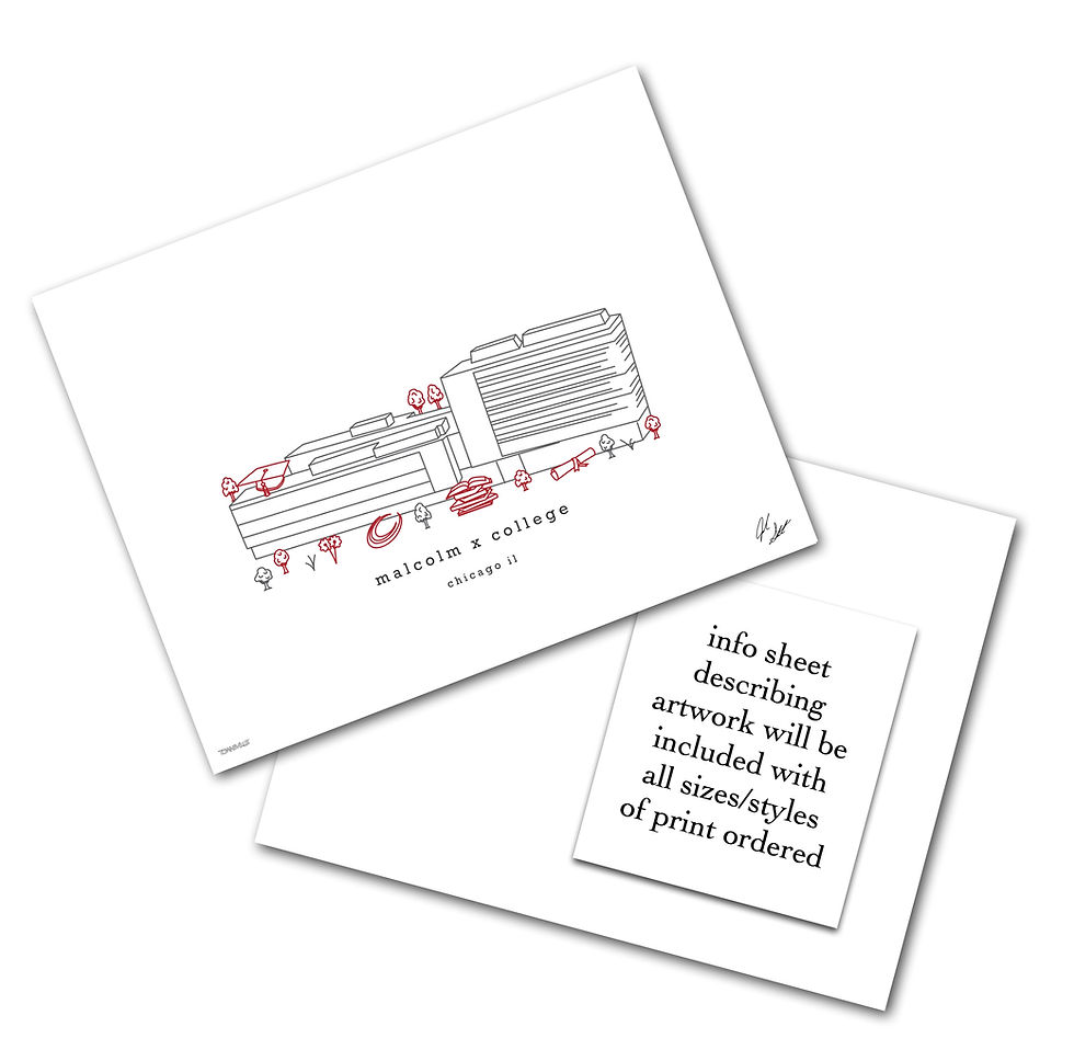 Thumbnail: Malcolm X College Campus Minimalist Art Print