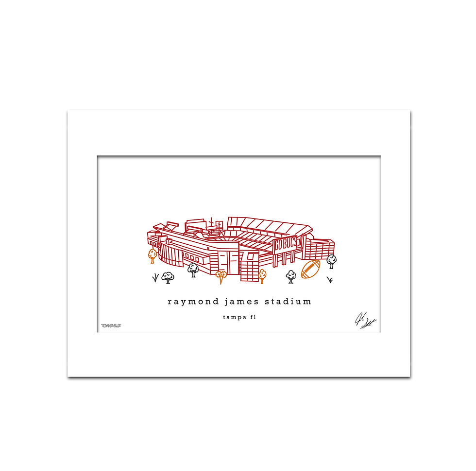 Thumbnail: Raymond James Stadium Minimalist Wall Decor┃Florida NFL Art Pring