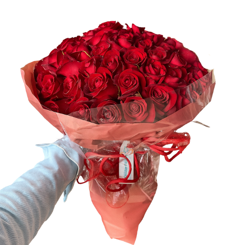 Romantic - Buquê com 60 Rosas vemelhas