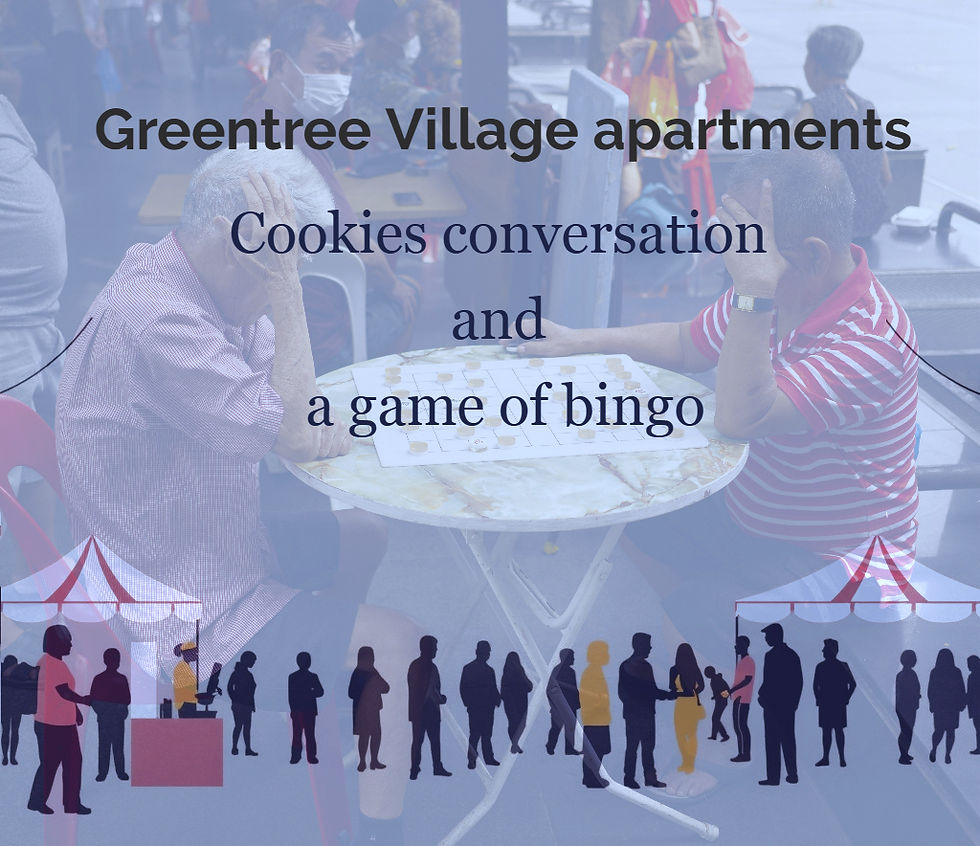 Greentree Village apartments - cookies conversation and a game of bingo