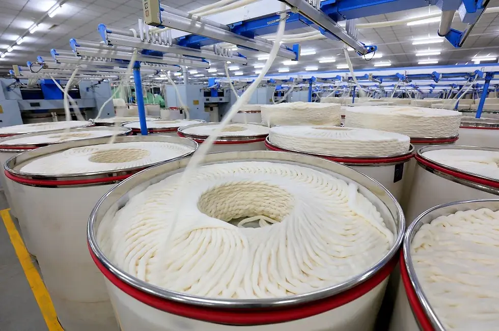 Dragging process in the cotton spinning industry