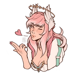 Coloured half body sketch