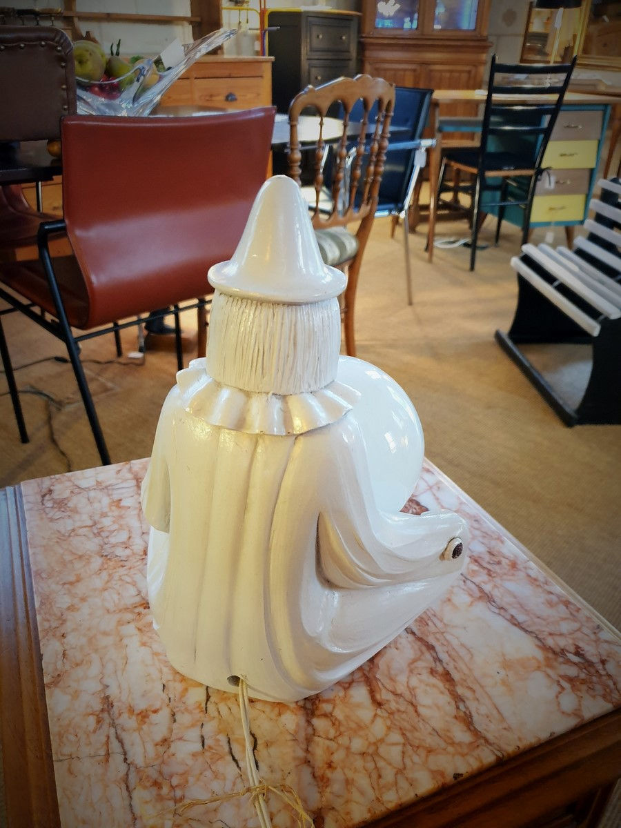 Miniature : Lampe en bois "clown" années 50