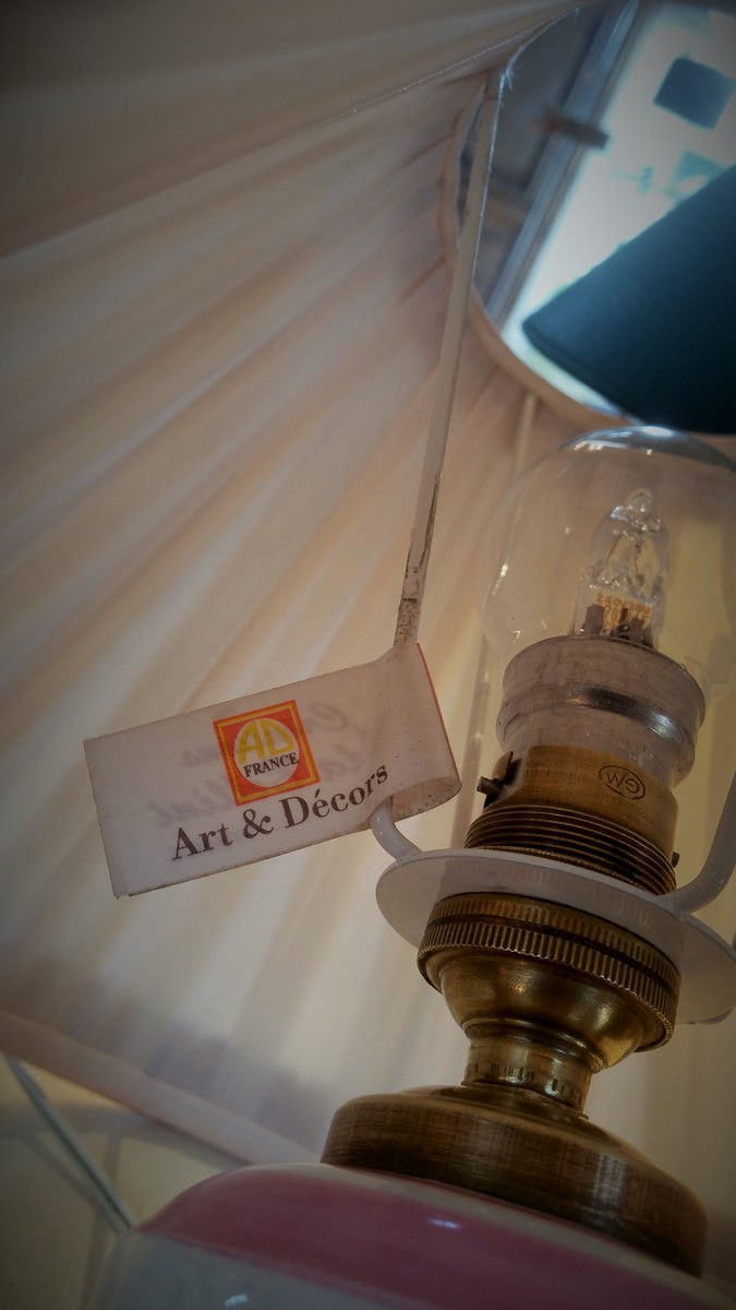 Miniature : Lampe porcelaine abat jour signé Ida Bellini