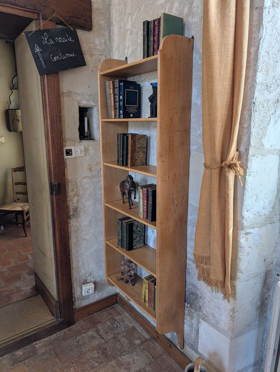 Miniature : Grande étagère en peuplier années 30/40