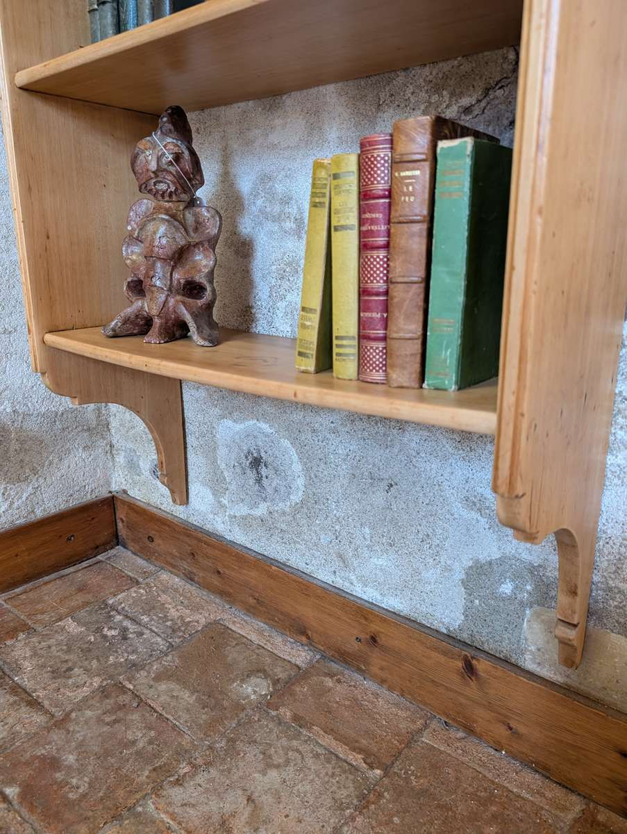 Miniature : Grande étagère en peuplier années 30/40
