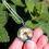 Thumbnail: Blue Hawthorne Flower Bubble Pendant