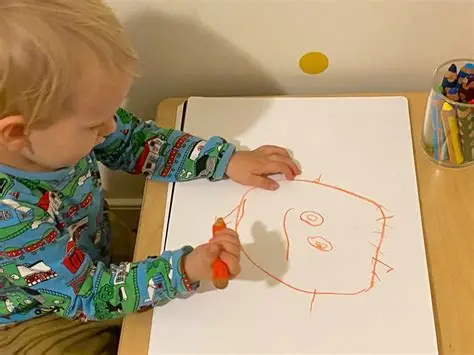 A child drawing a person