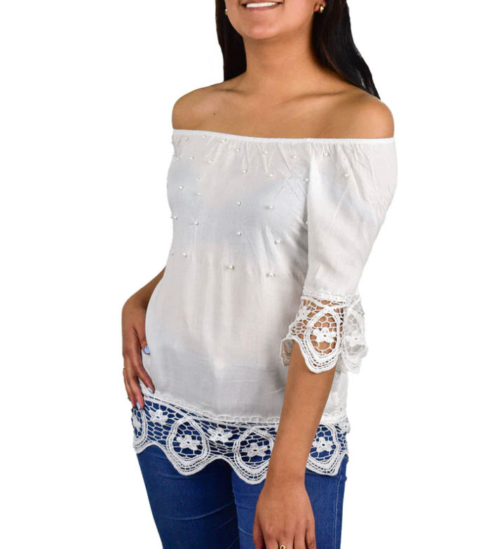 Blusa Casual para Dama color Blanco