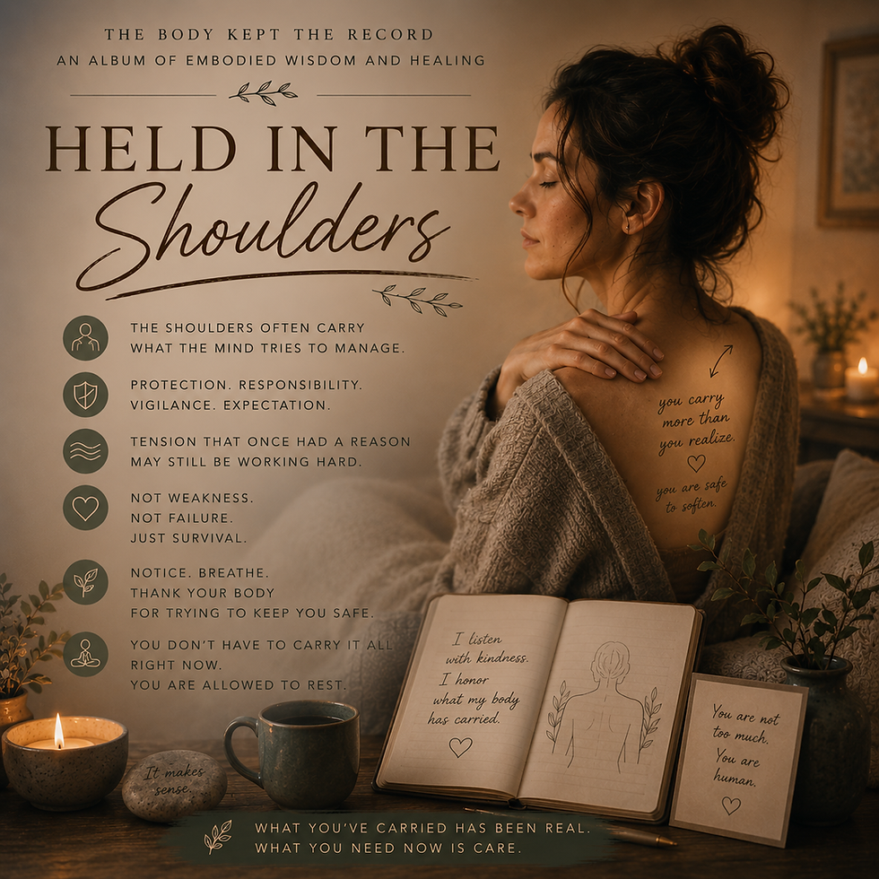 Held in the Shoulders--Linear Note 