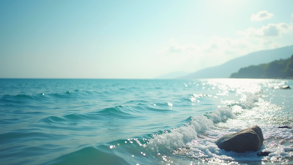 High angle view of a tranquil ocean scene
