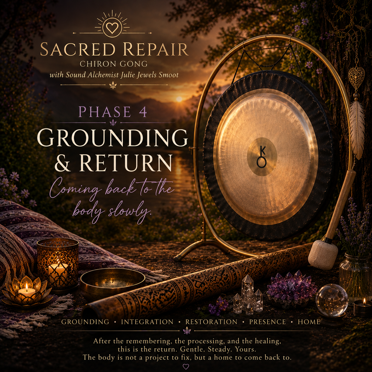 Phase 4 — Grounding & Return Coming back to the body slowly.