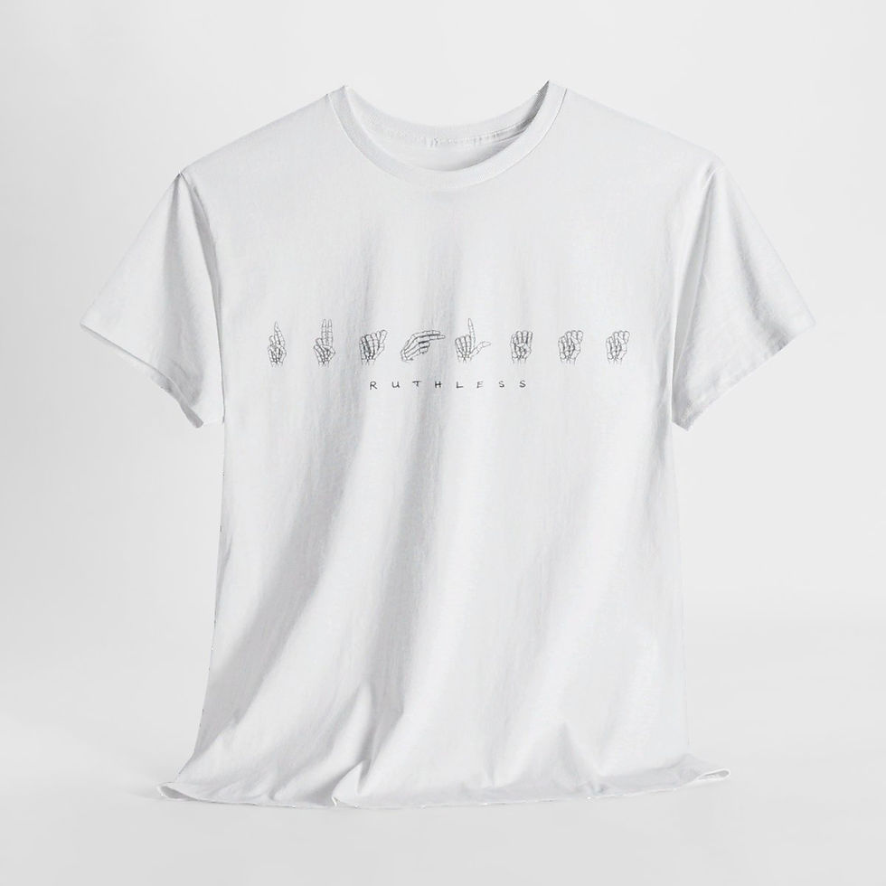 Thumbnail: ASL Death Squad T-Shirt – Sign Language Skeleton Design