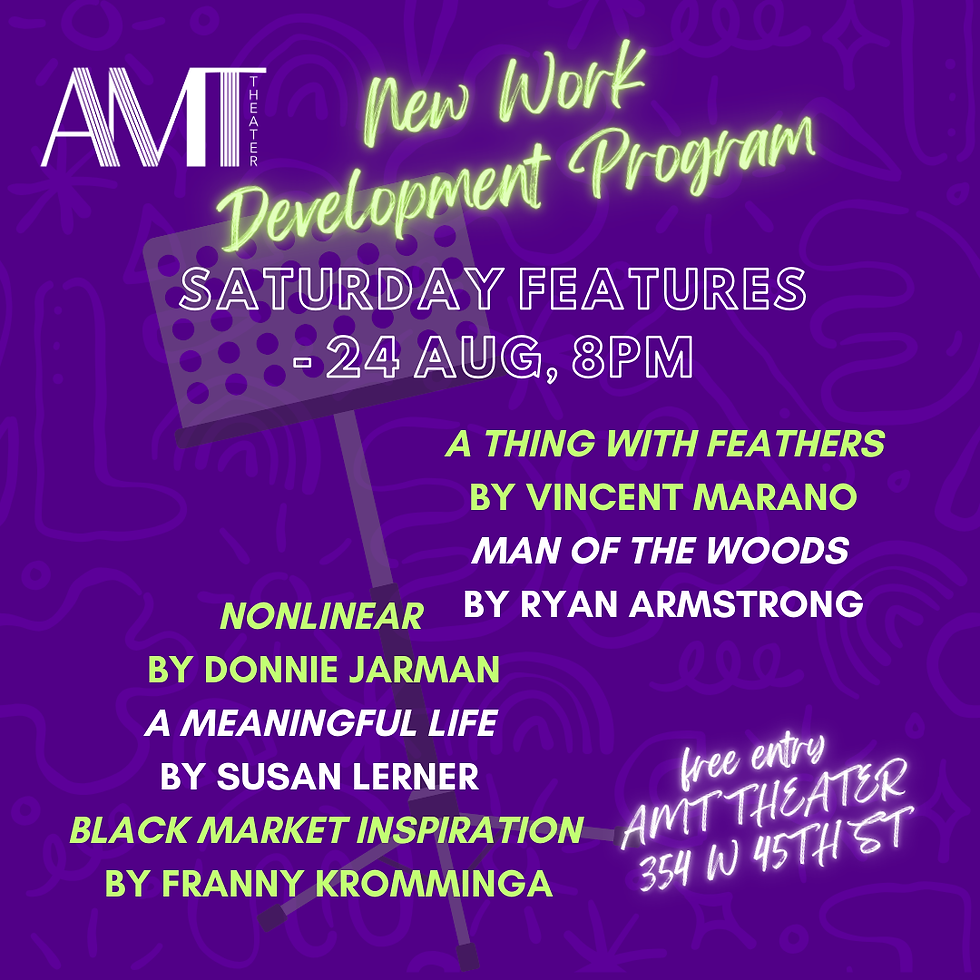 AMT ONE ACTS & SHORTS READING FESTIVAL AUGUST 2024