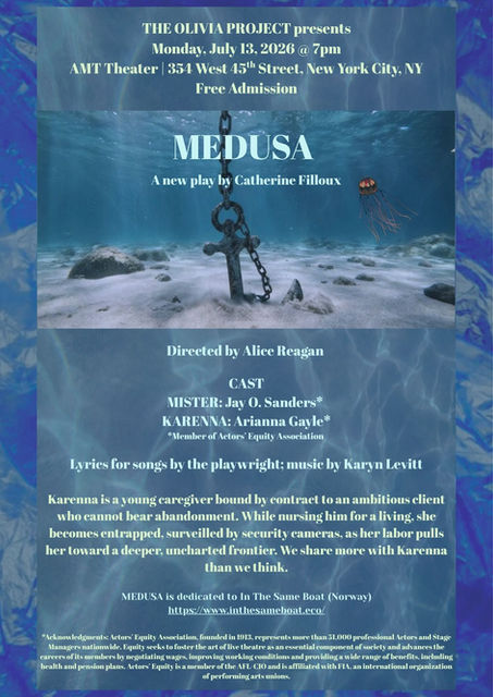MEDUSA reading at AMT Theater July 13, 2026