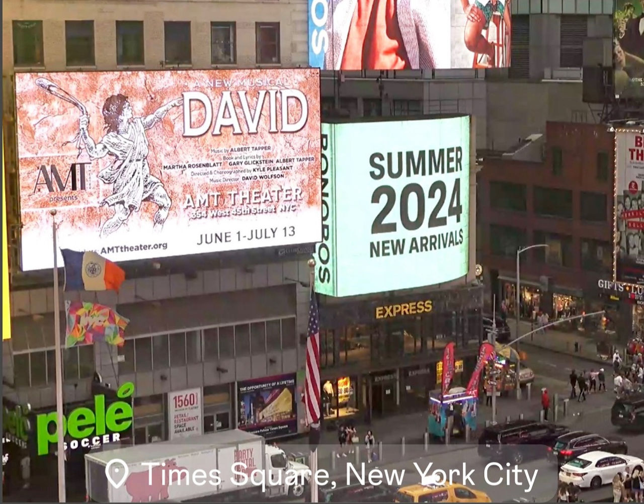 AMT Theater: DAVID, a new musical billboard in Times Square