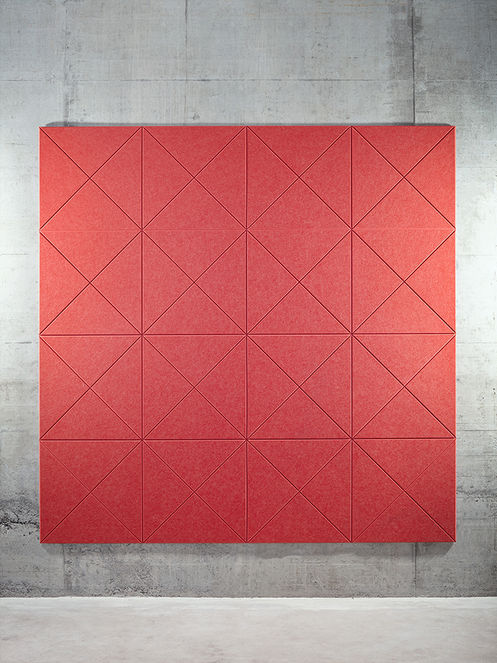 dettaglio pattern Pannelli fonoassorbenti a parete AKUPET Monoc – comfort acustico e colore per interni moderni | Akuproject Italia